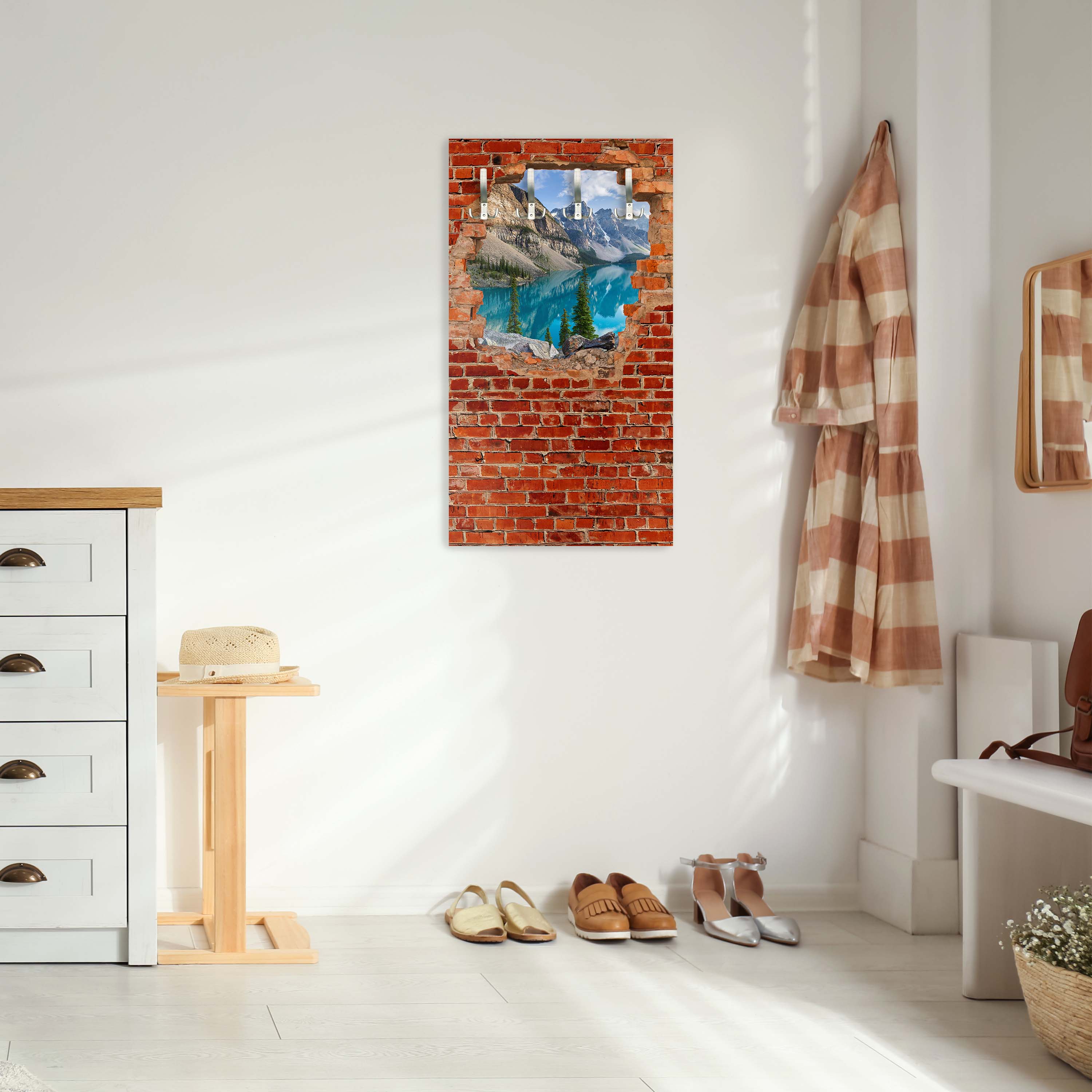 Garderobe Moraine See Panorama - Roter Backstein M0609 entdecken - Bild 6