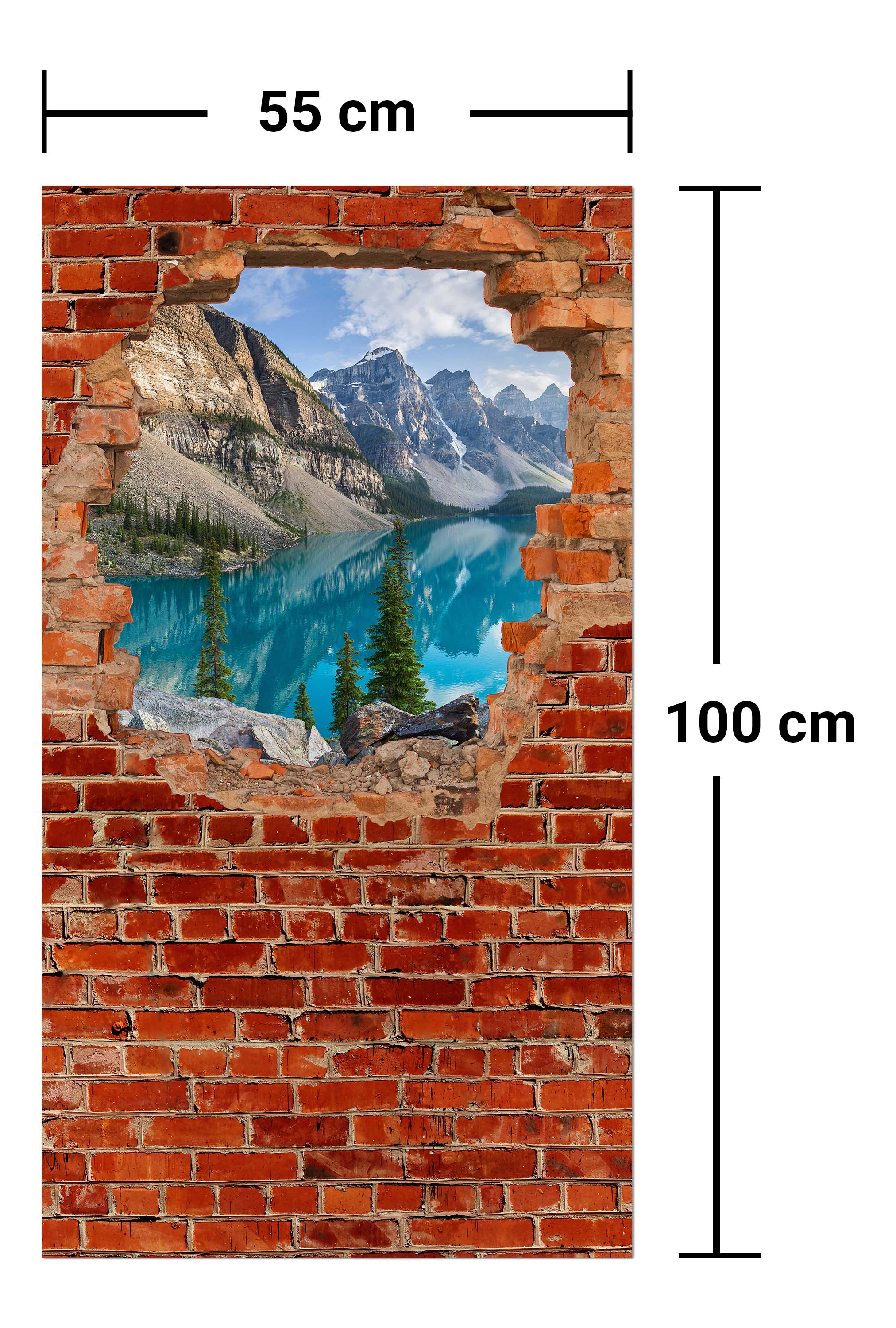 Garderobe Moraine See Panorama - Roter Backstein M0609 entdecken - Bild 7