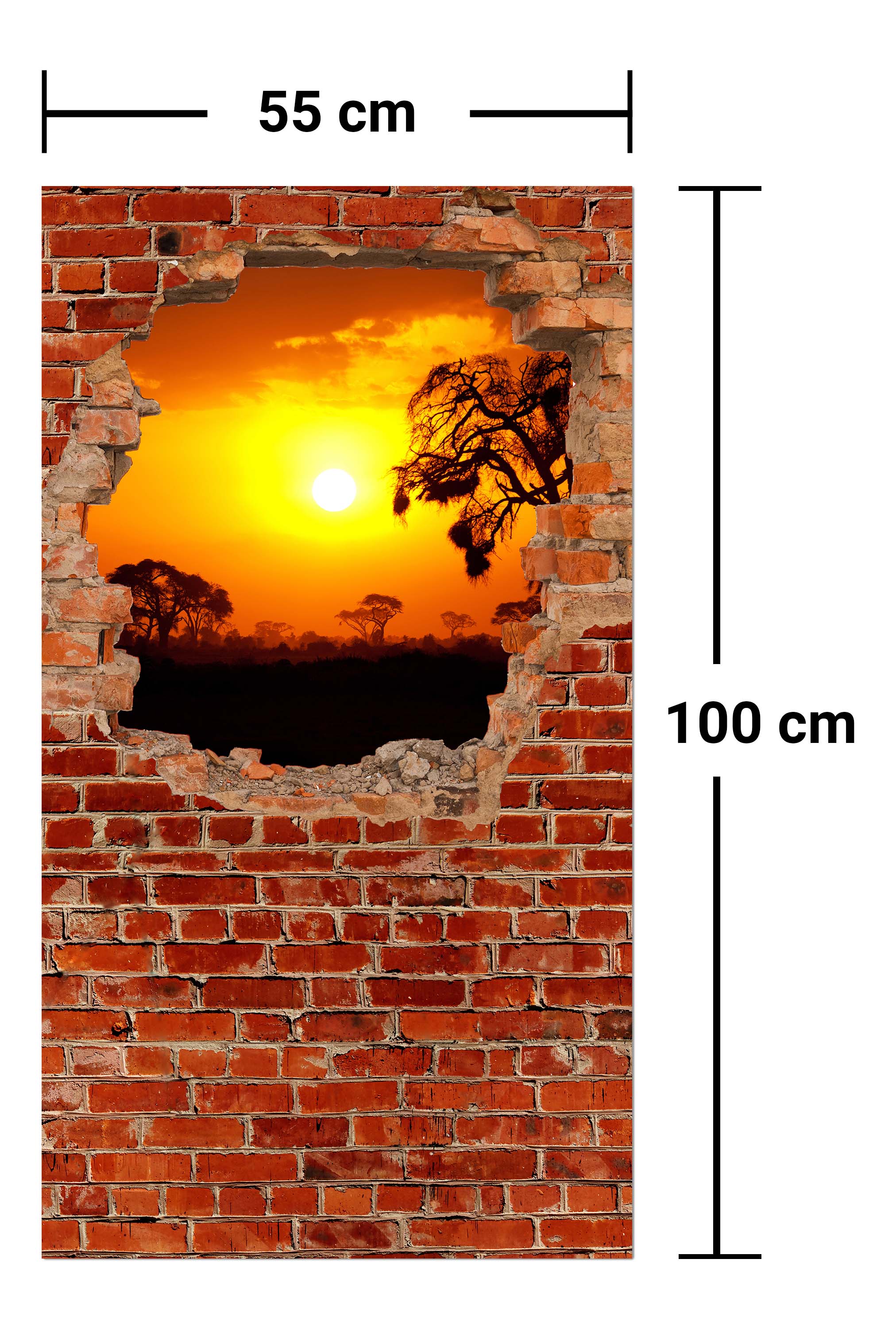 Garderobe Steppe Sonnenuntergang - Roter Backstein M0614 entdecken - Bild 7