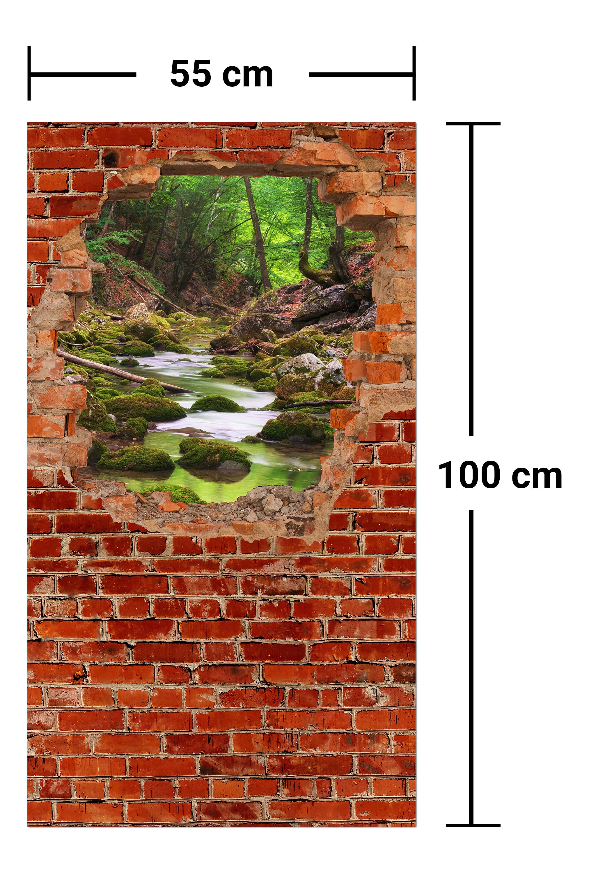Garderobe Fluss im Wald - Roter Backstein M0617 entdecken - Bild 7