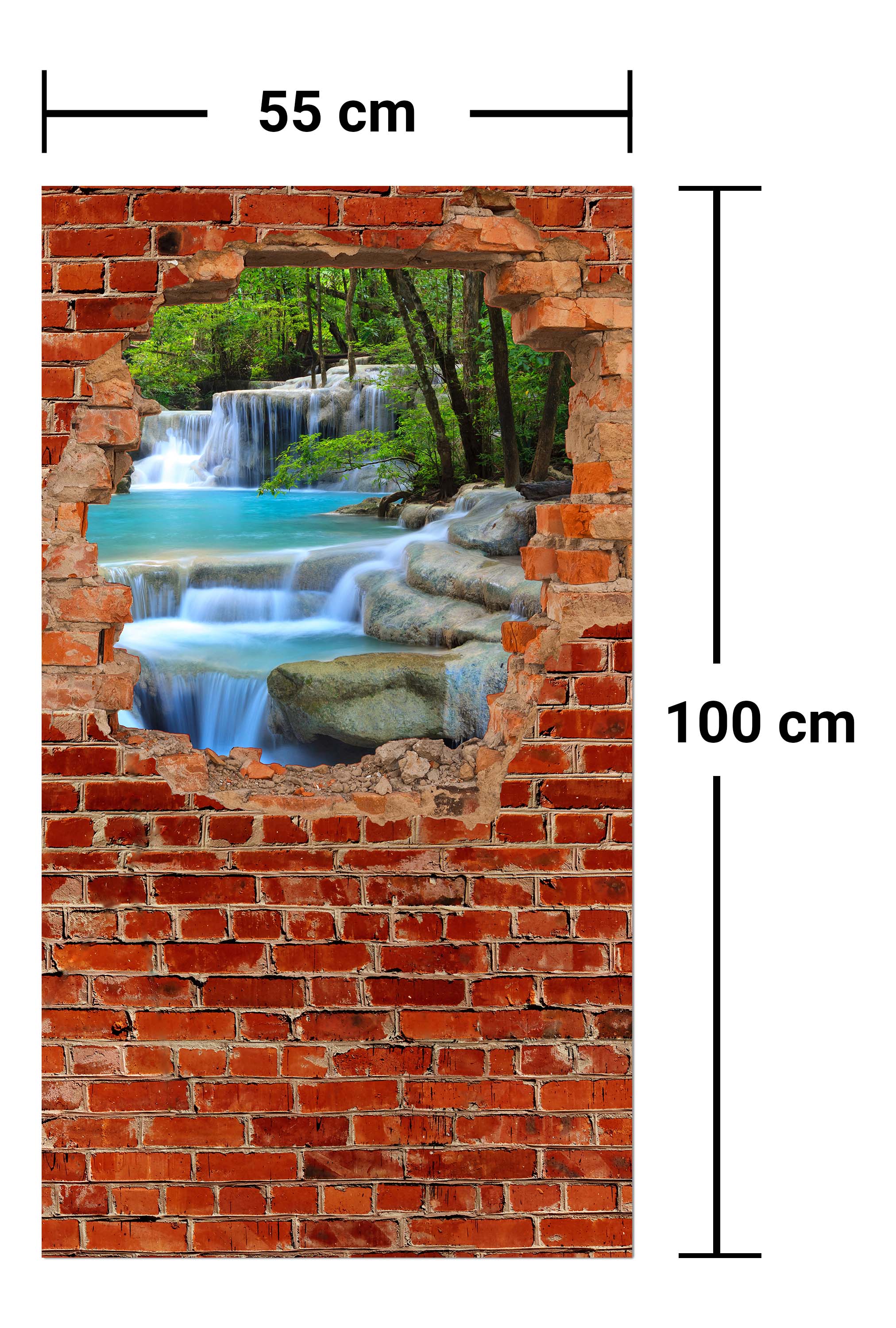 Garderobe Wasserfall im Wald - Roter Backstein M0618 entdecken - Bild 7