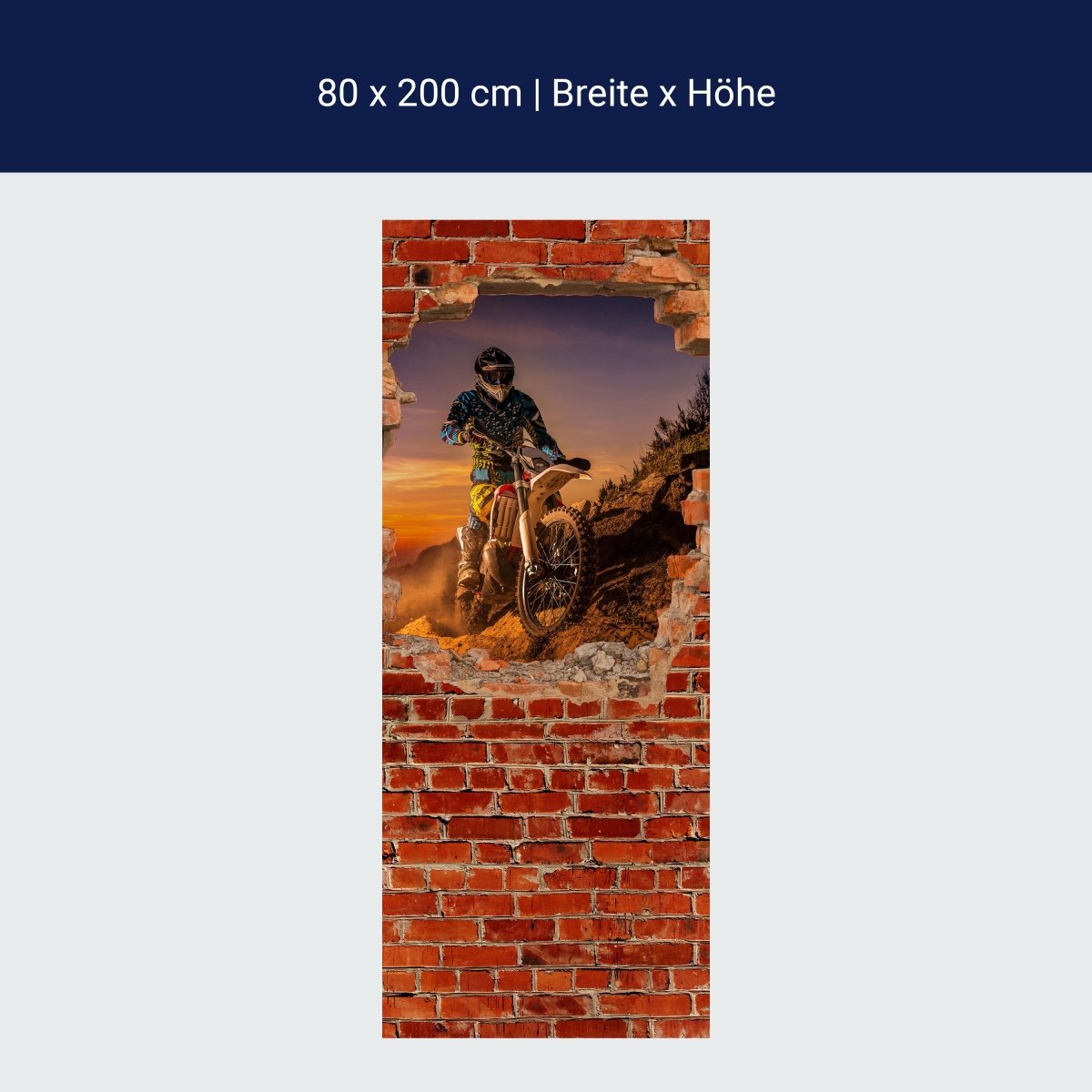 Duschwand Extreme Biker - Roter Backstein M0620