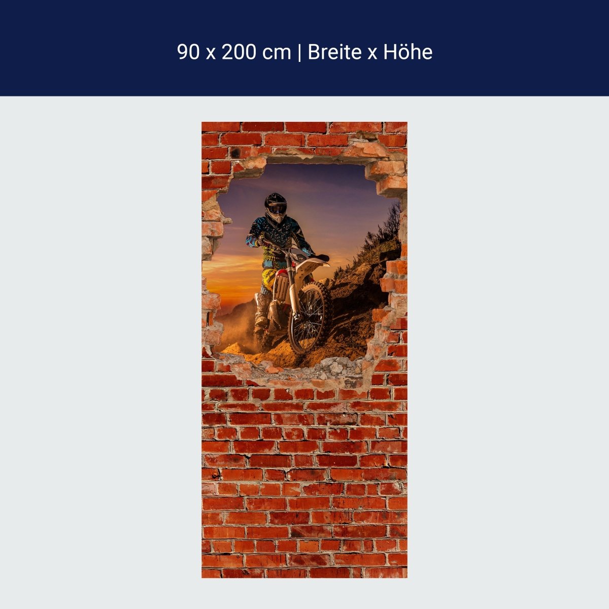 Duschwand Extreme Biker - Roter Backstein M0620