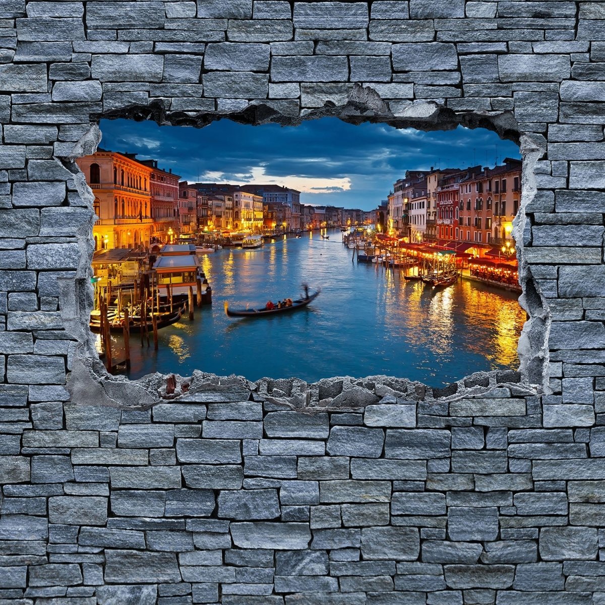 Beistelltisch 3D Canale Grande Venedig - Steinmauer M0632 entdecken - Bild 2