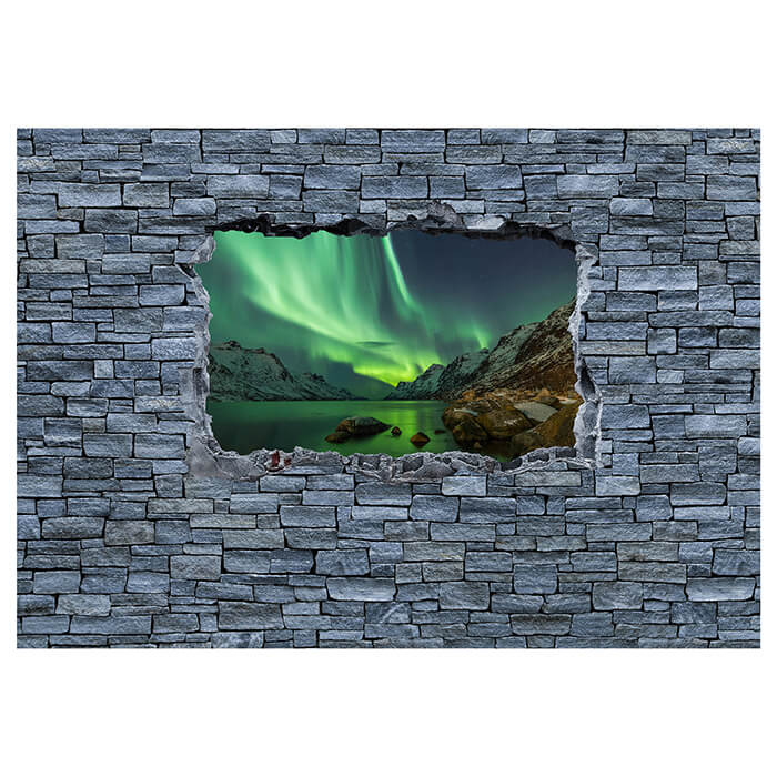 Fototapete 3D Optik - Aurora Borealis Tromso M0634 - Bild 2
