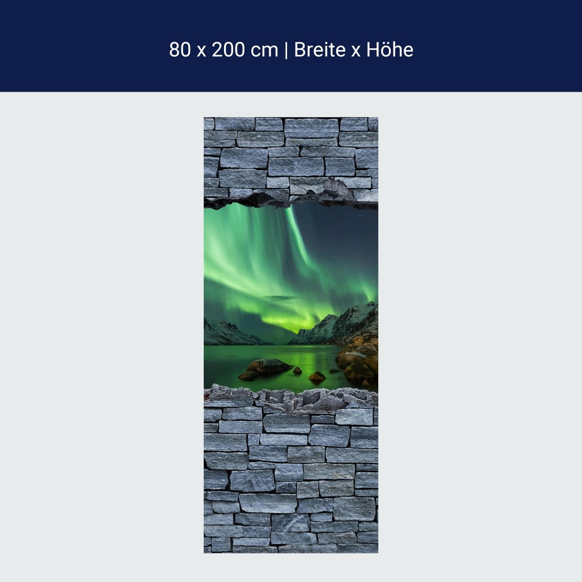 Papier peint de porte optique 3D - Aurora Borealis Tromso M0634