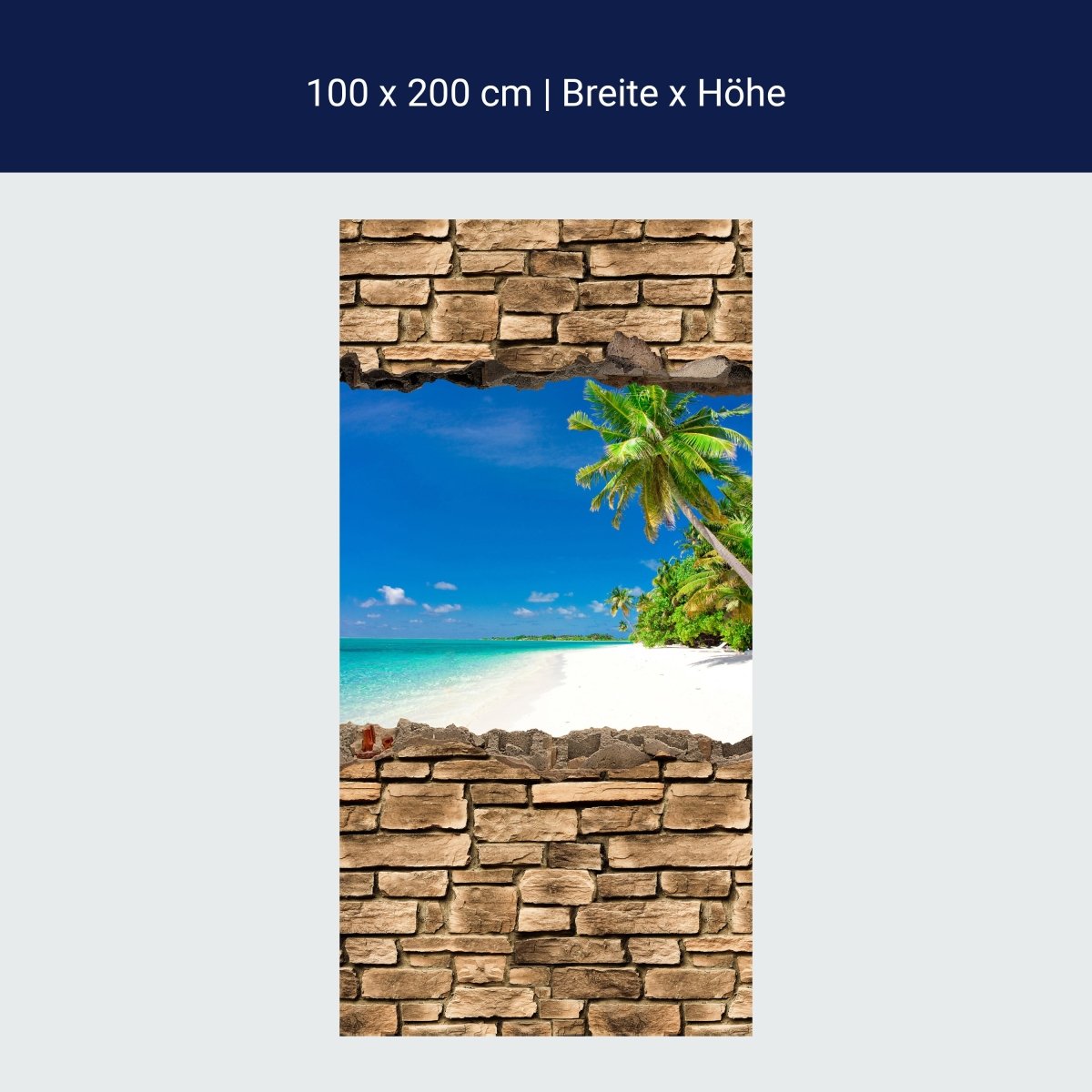 Paroi de douche 3D South Seas - mur en pierre M0647