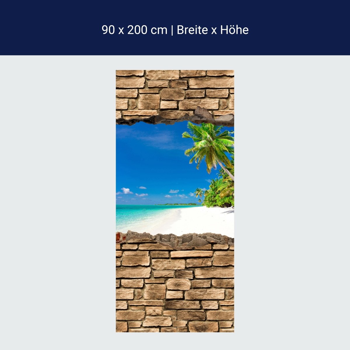 Shower wall 3D South Seas - stone wall M0647