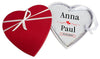 Slate heart with name, date and gift box M0647