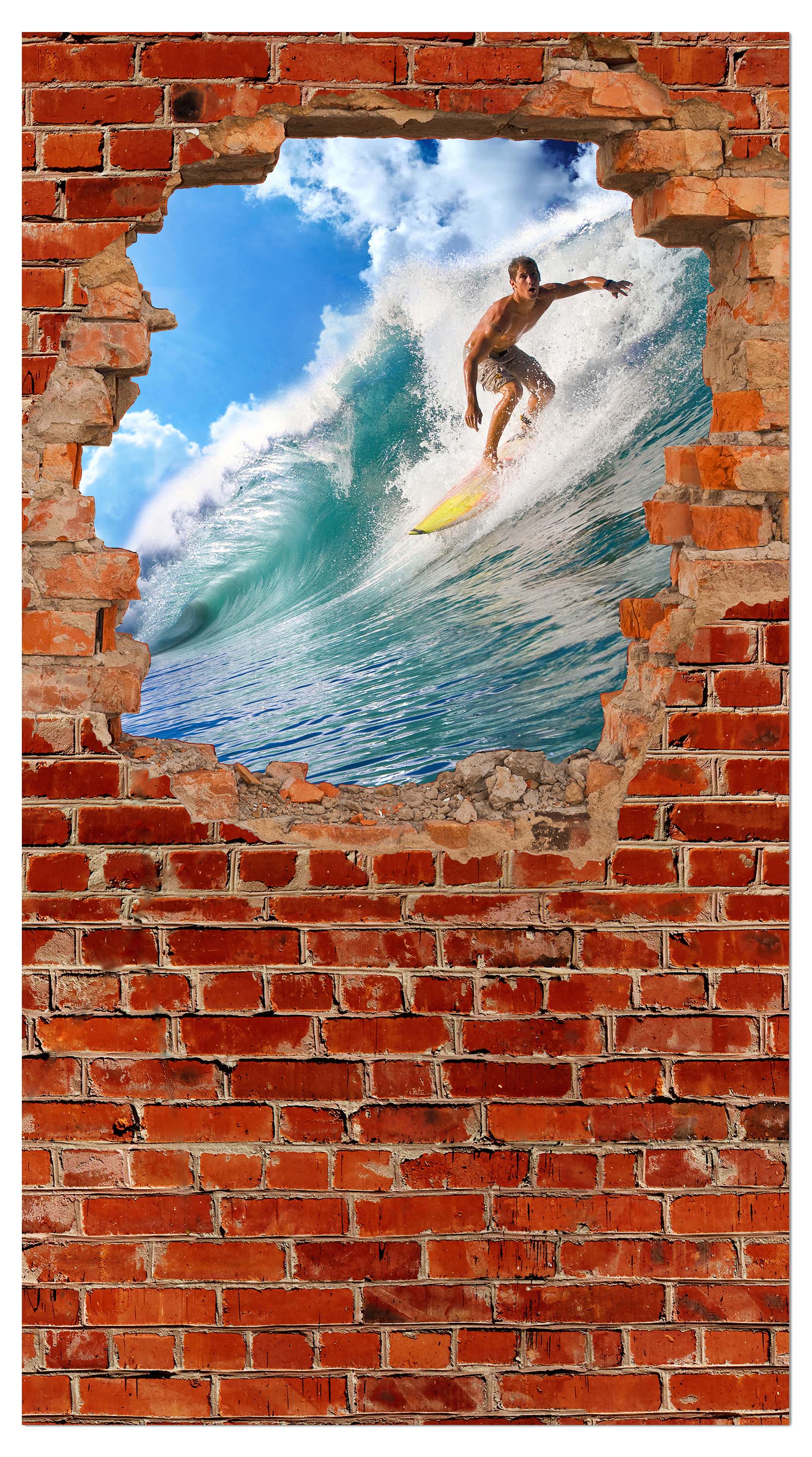 Garderobe Surfing - Roter Backstein M0682 entdecken - Bild 4