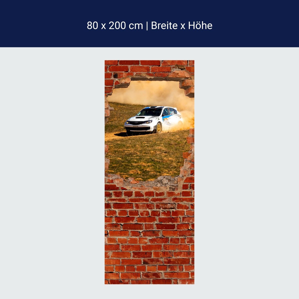 Rally Car Shower Screen - Red Brick M0684
