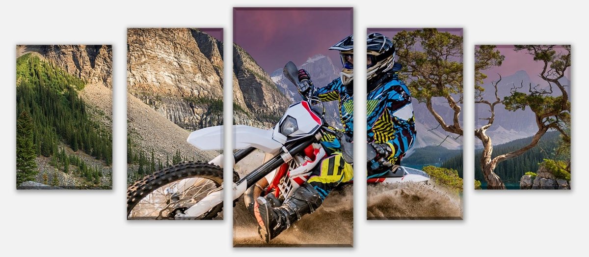 Leinwandbild Mehrteiler Enduro Motorbike Racing M0686 entdecken - Bild 1