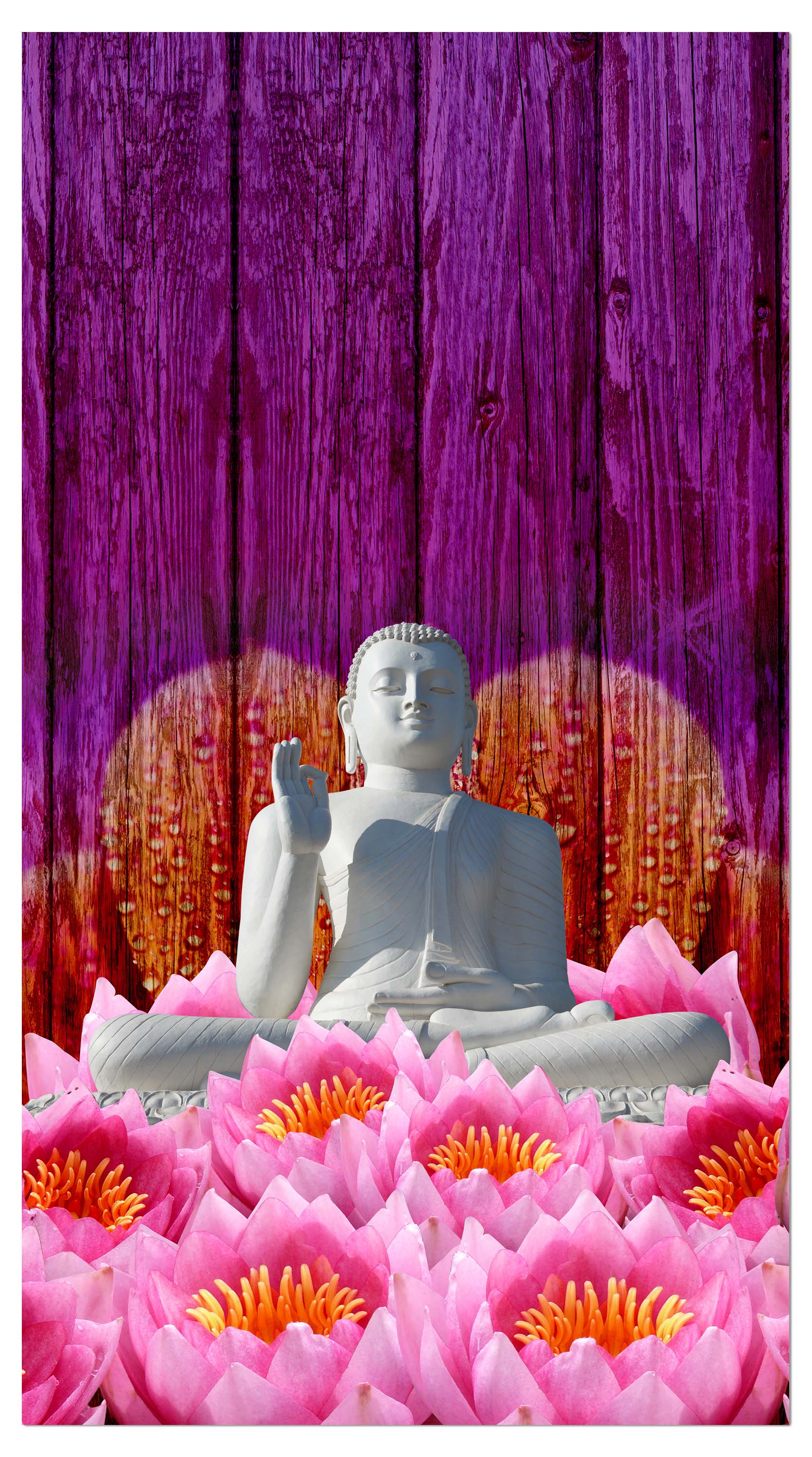 Garderobe Weiß Sitzende Buddha-Statue M0688 entdecken - Bild 4