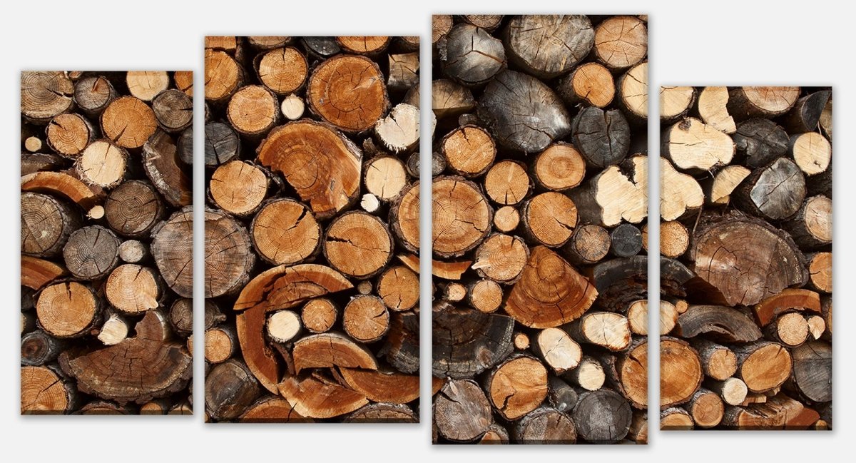 Canvas print Divider Firewood Pile M0706