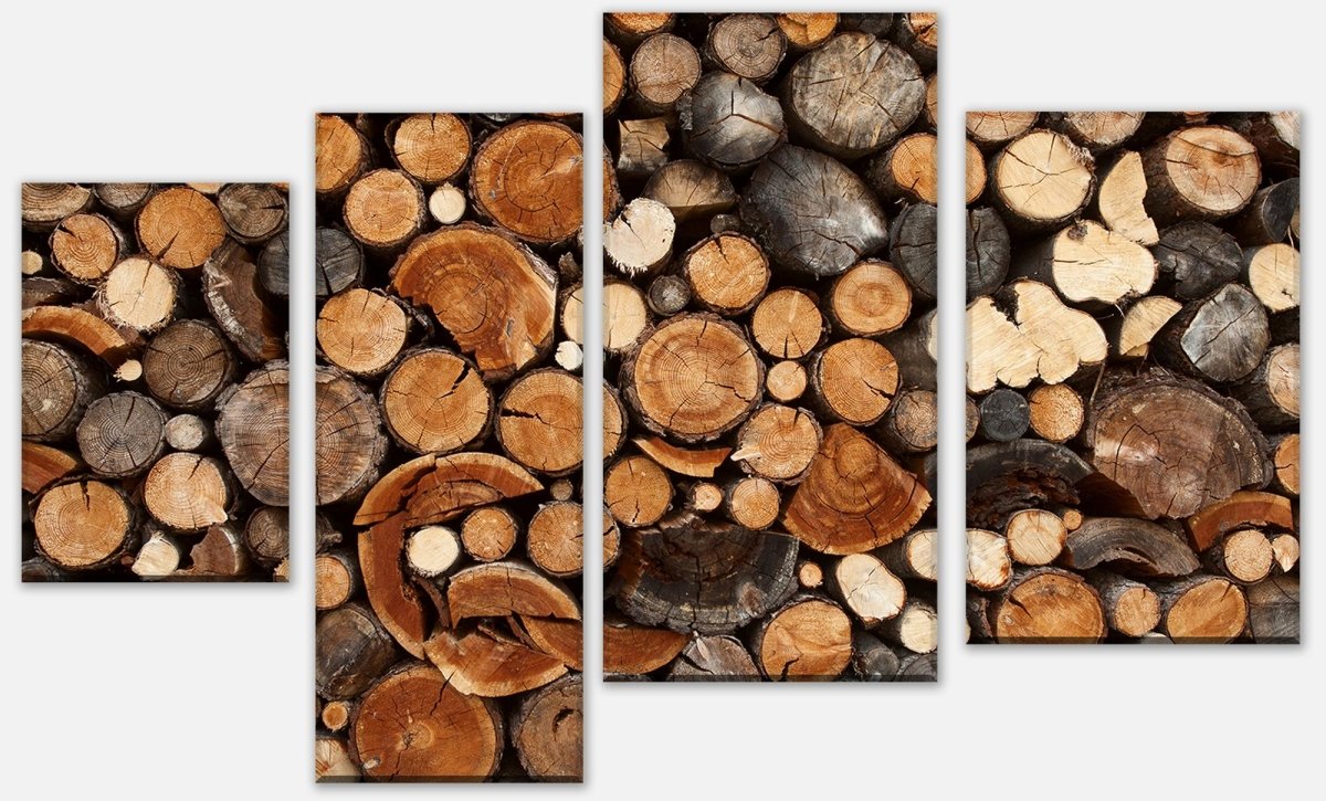 Canvas print Divider Firewood Pile M0706