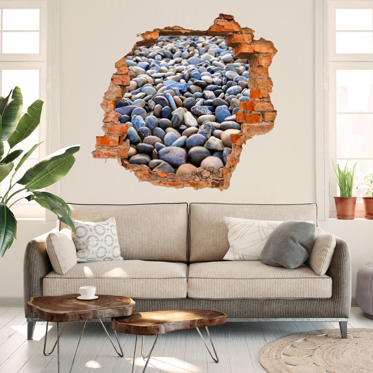 3D Wall Sticker Pile of Stones - Wall Decal M0711