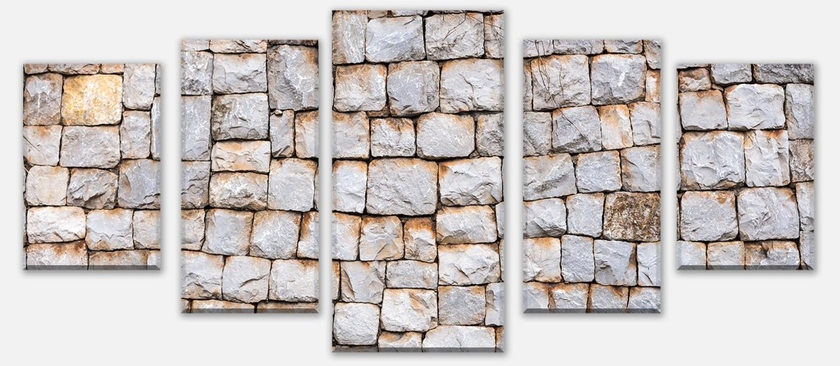 Leinwandbild Mehrteiler Pflastersteine Granit M0712 entdecken - Bild 1