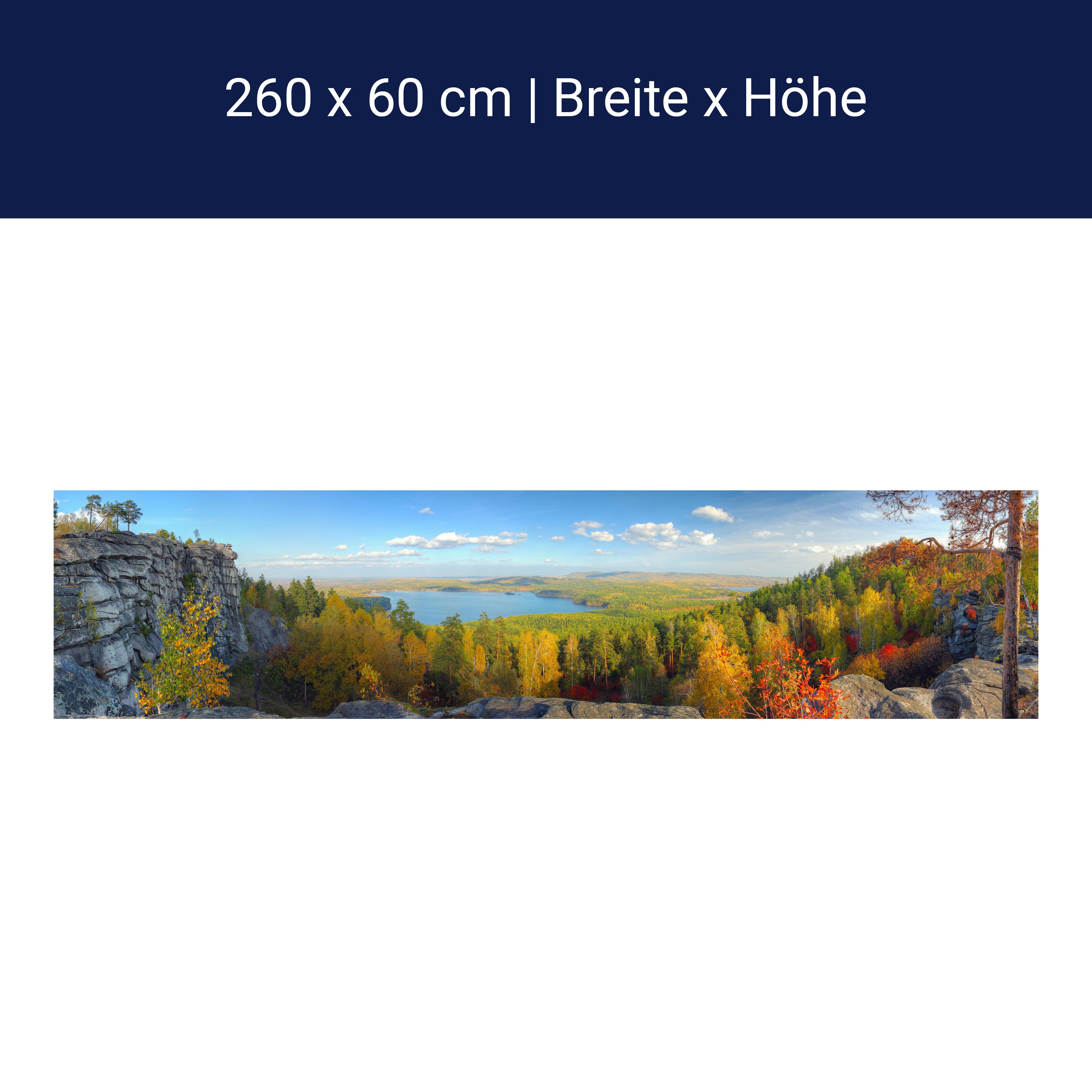 Küchenrückwand Herbstlandschaft mit Bergen und See M0717