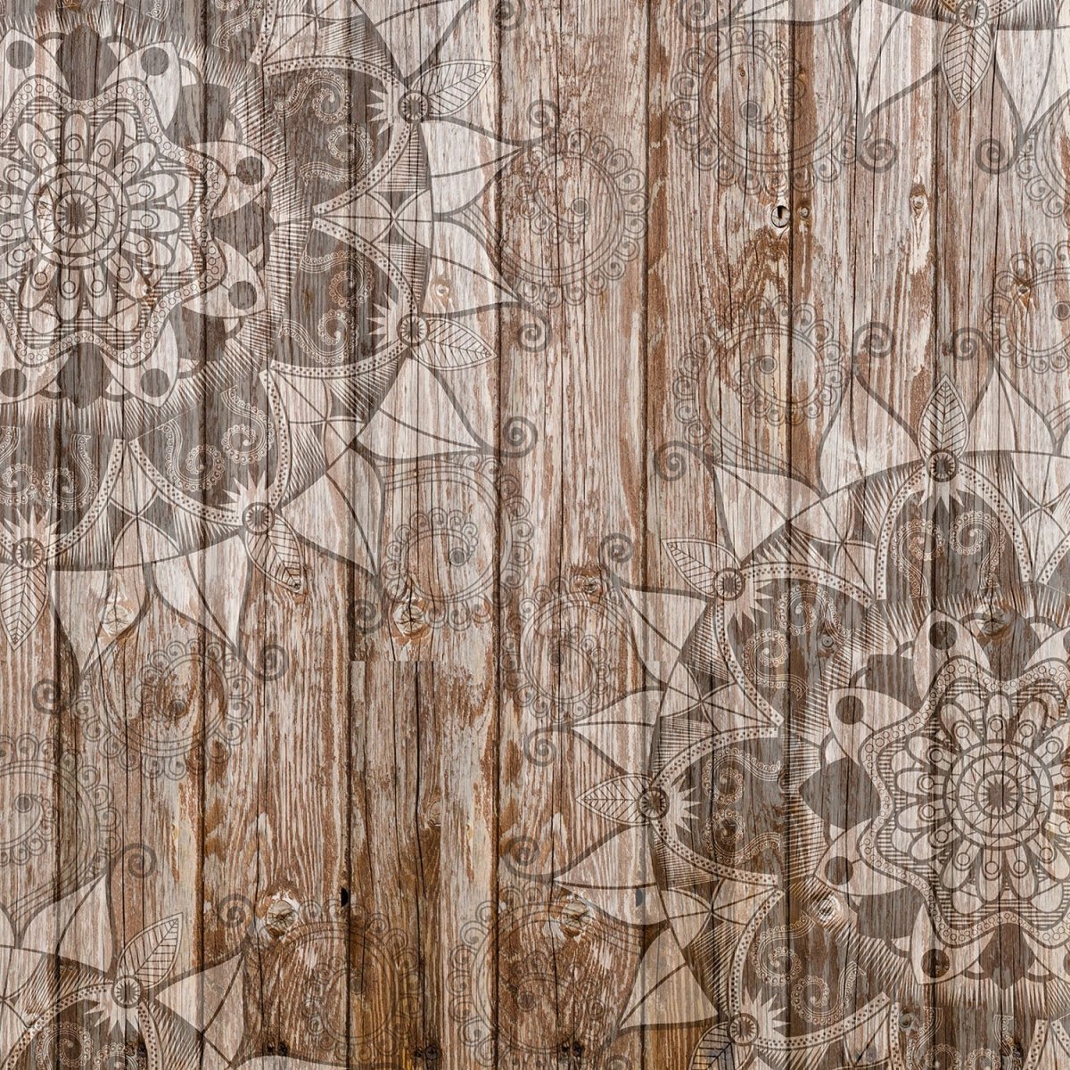 Beistelltisch Holzwand mit Mandalas M0722 entdecken - Bild 2