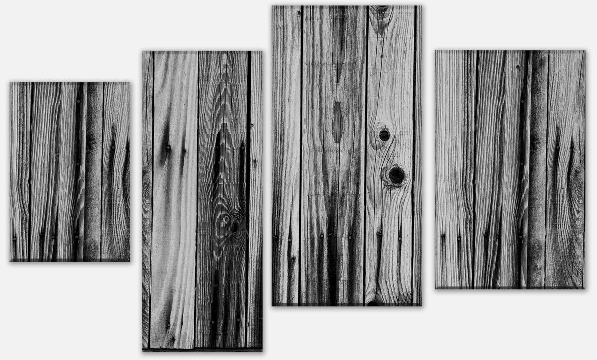 Leinwandbild Mehrteiler Grunge Holzbretter M0723