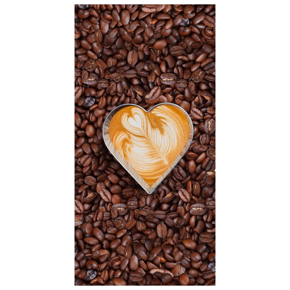 Türtapete Kaffeebohnen und Kaffeeherzen M0731 - Bild 2