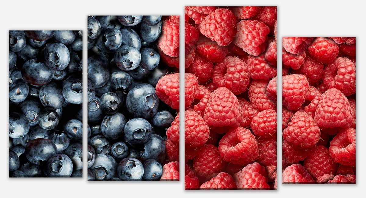 Canvas Print Divider blueberries and raspberries M0732