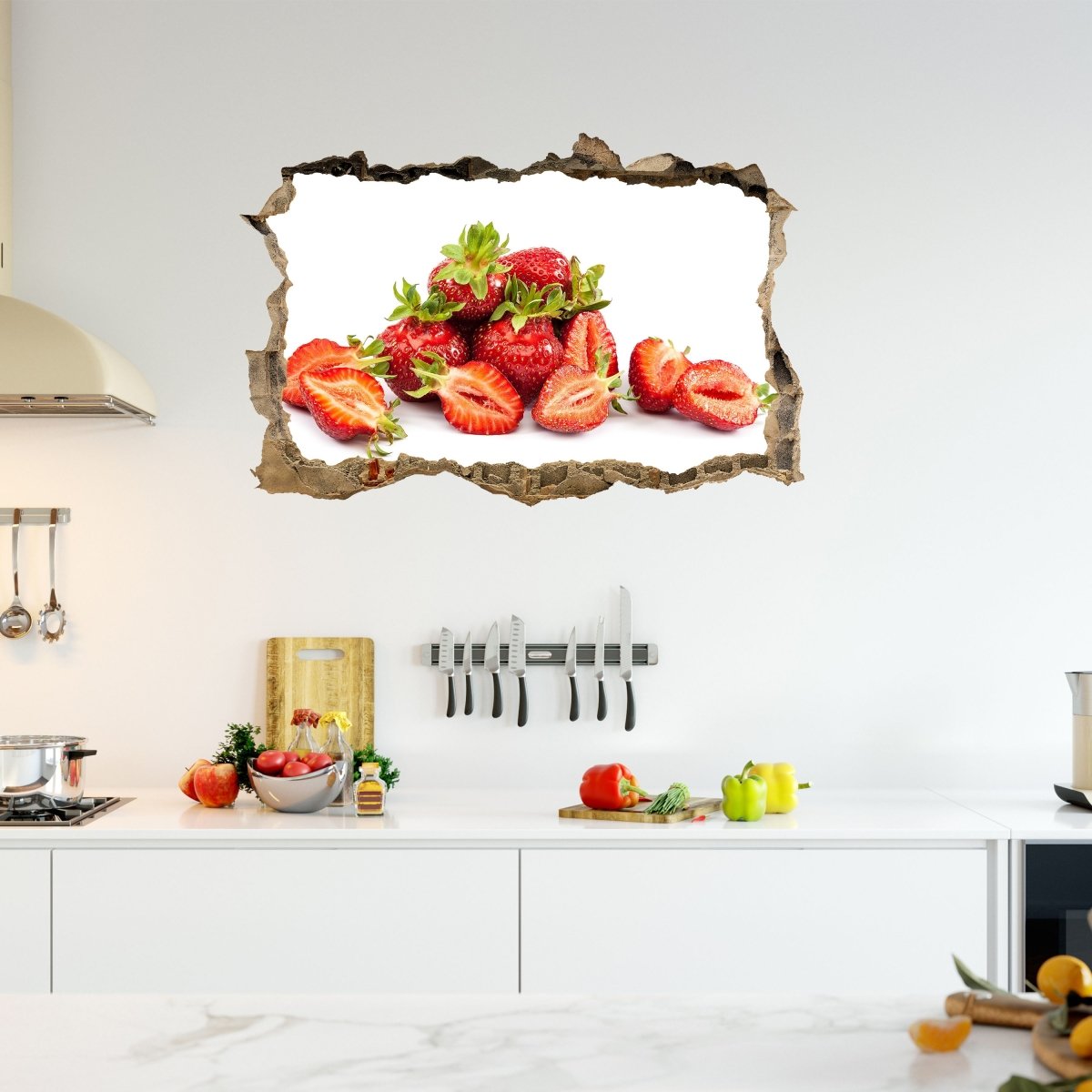3D strawberry wall sticker - Wall Decal M0734