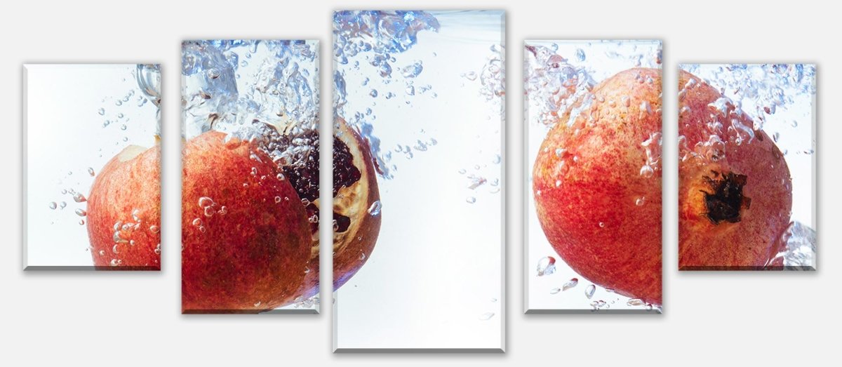 Leinwandbild Mehrteiler Granatapfel im Wasser M0738 entdecken - Bild 1