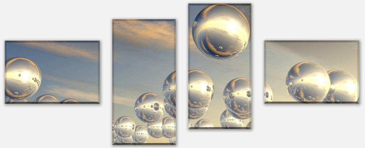 Canvas print Multi-part sky with futuristic spheres M0763