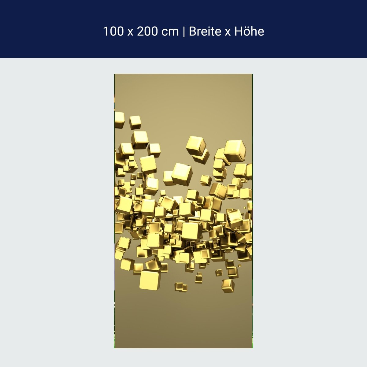 Türtapete Golden Cubes Hintergrund M0765