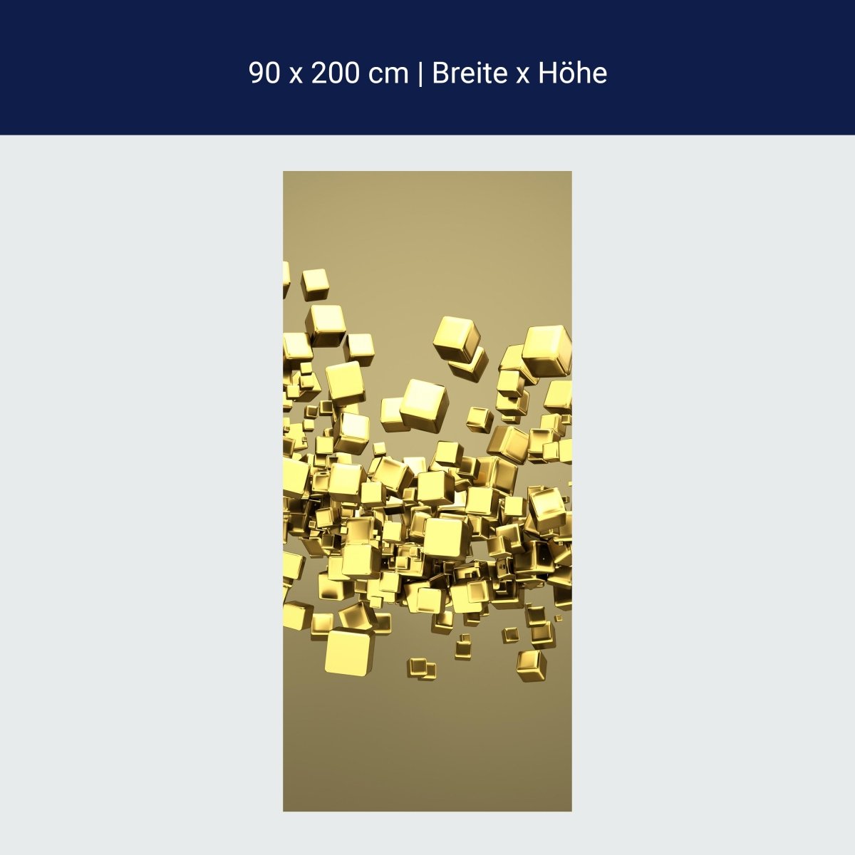 Türtapete Golden Cubes Hintergrund M0765