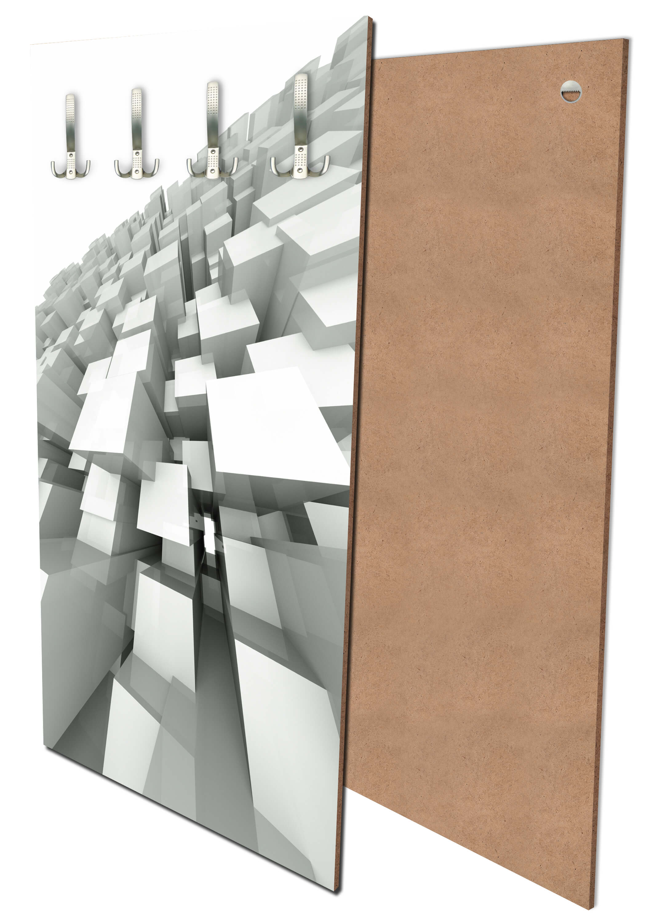 Garderobe 3D-Hintergrund mit quadratischen Strukturen M0766 entdecken - Bild 1