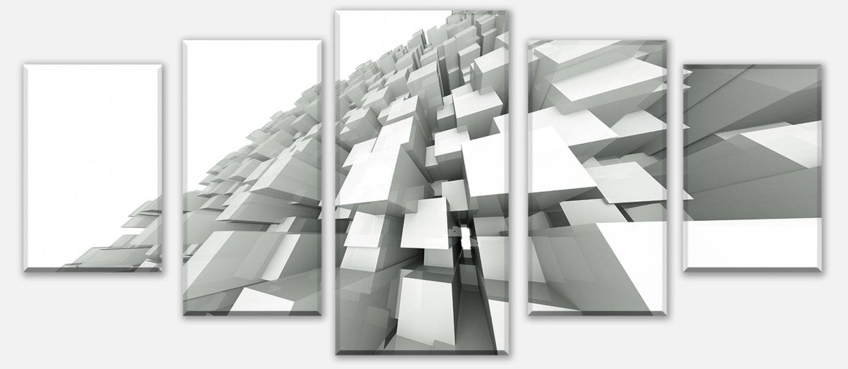 Leinwandbild Mehrteiler 3D-Hintergrund mit quadratischen Strukturen M0766 entdecken - Bild 1