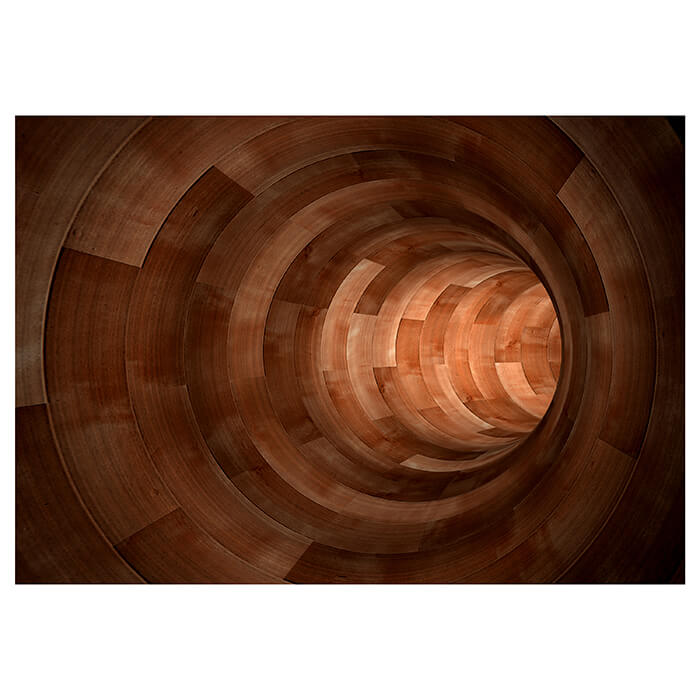 Fototapete Tunnel 3D Holz M0773 - Bild 2