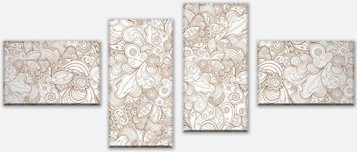 Stretched Canvas Print Floral abstract background M0775