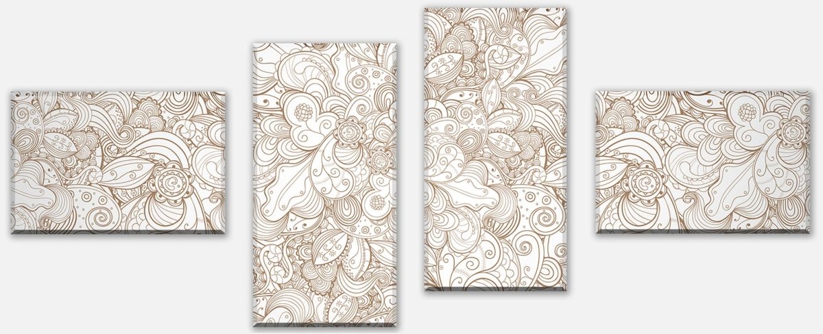 Stretched Canvas Print Floral abstract background M0775