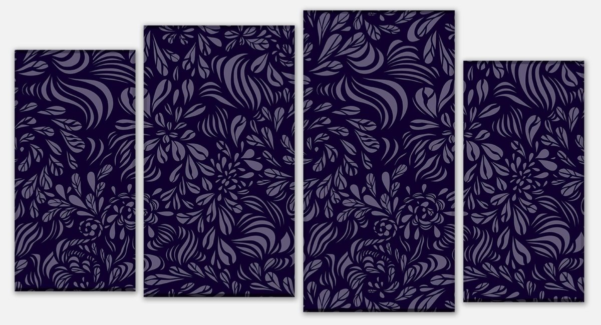 Stretched Canvas Print Abstract Fantasy Floral Pattern M0778