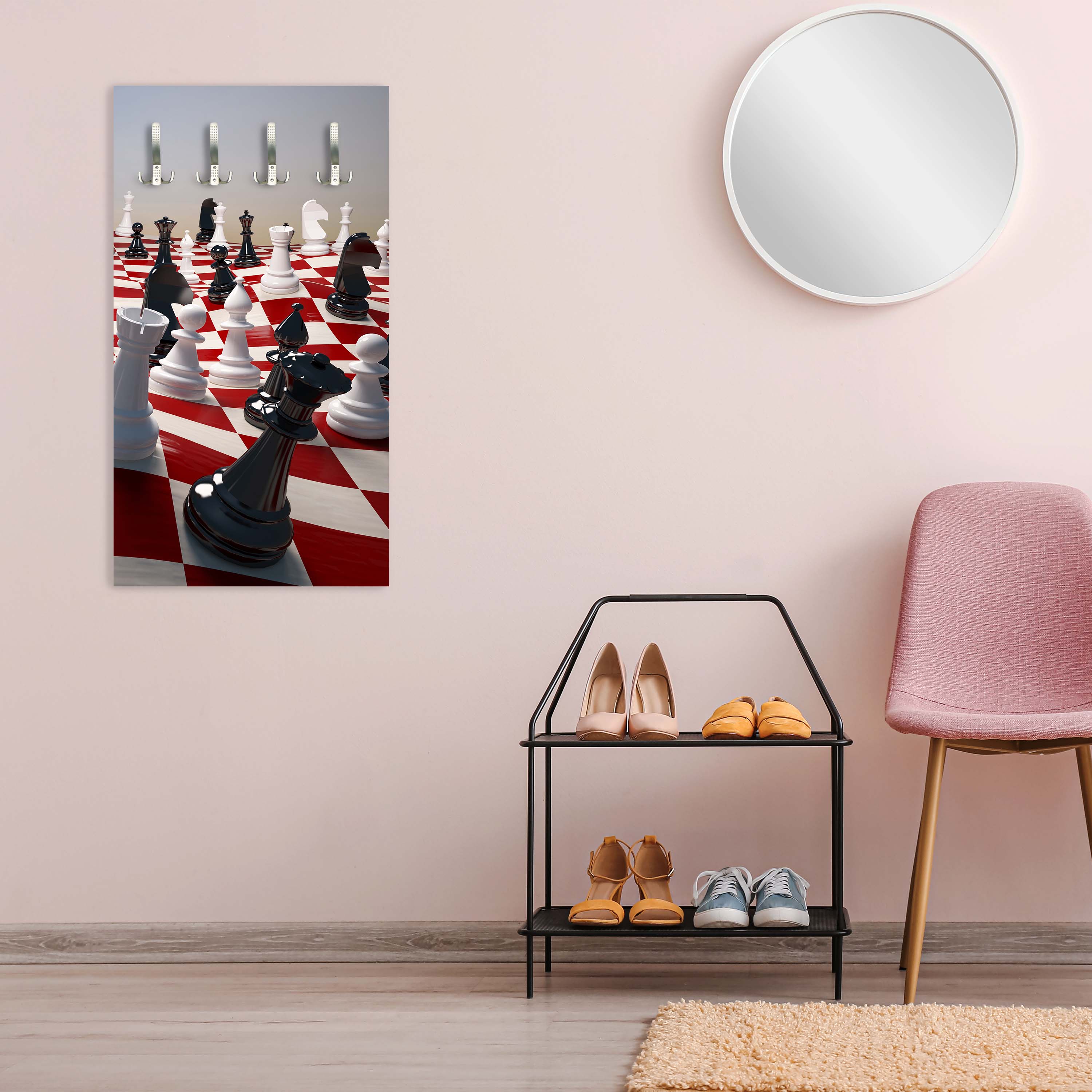 Garderobe Schach auf einem winkenden Schachfeld M0779 entdecken - Bild 2