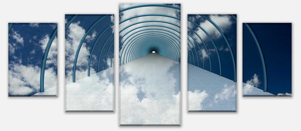 Leinwandbild Mehrteiler Tunnel in Wolken M0784 entdecken - Bild 1