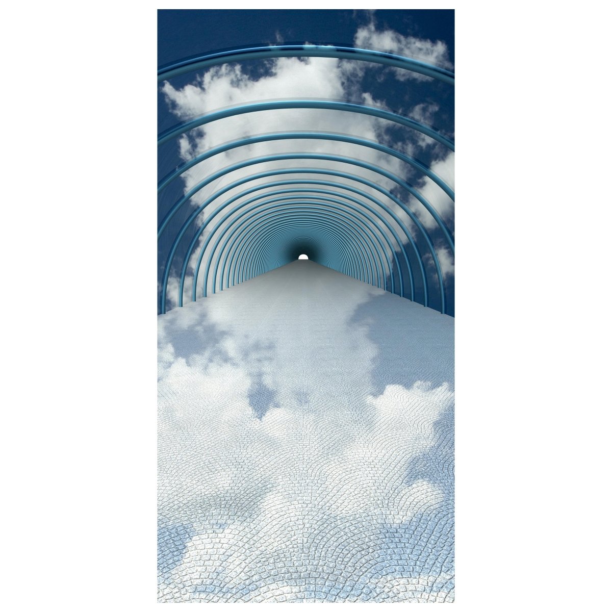 Türtapete Tunnel in Wolken M0784 - Bild 2