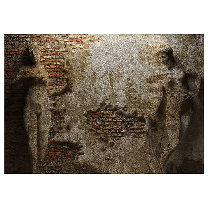 Fototapete Steinmauer Steinoptik Figuren M0785 - Bild 2