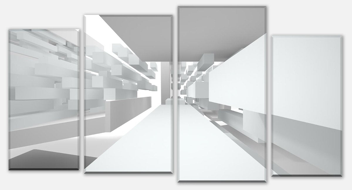 Leinwandbild Mehrteiler Abstrakte weiße Architektur M0787