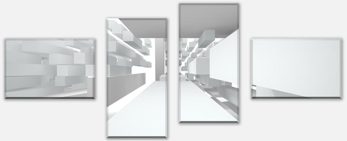 Leinwandbild Mehrteiler Abstrakte weiße Architektur M0787