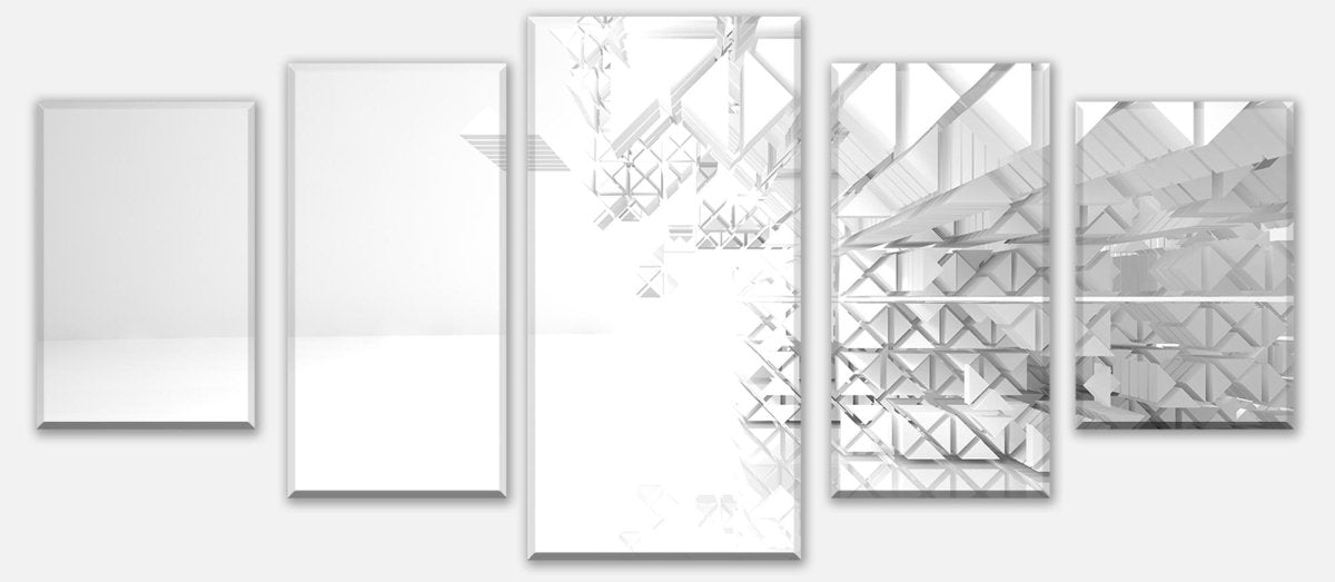 Leinwandbild Mehrteiler Weiße Architektur Raumerweiterung M0790 entdecken - Bild 1