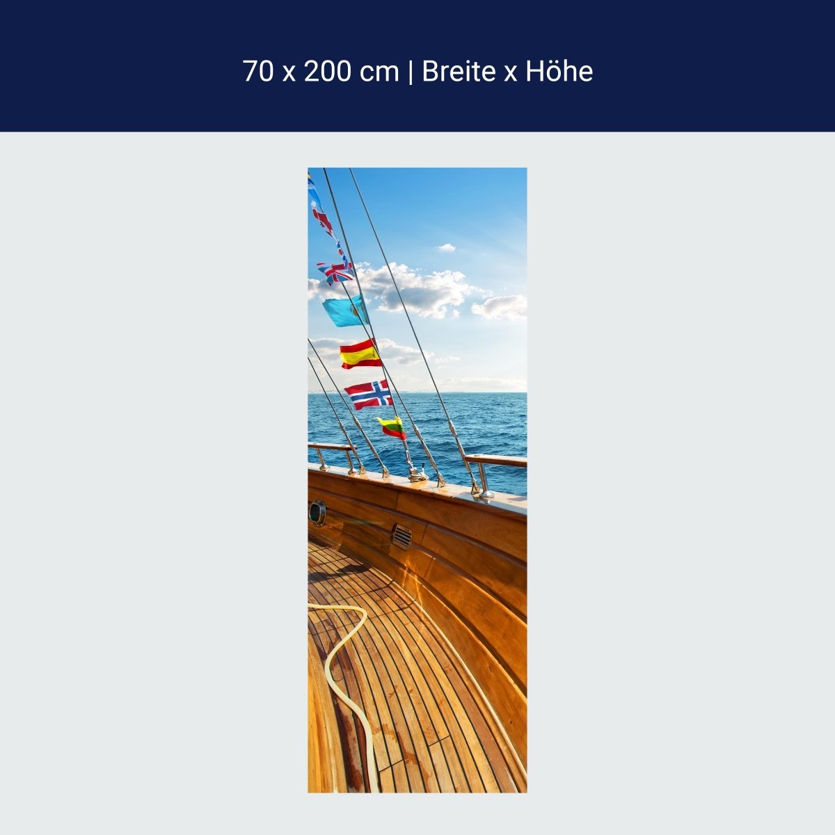 Poster de porte Yacht dans la mer aux beaux jours M0795