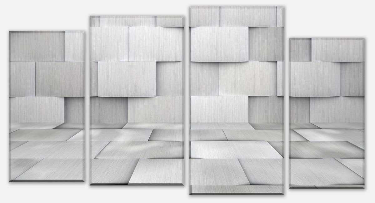 Stretched Canvas Print A 3D Tile Room M0800