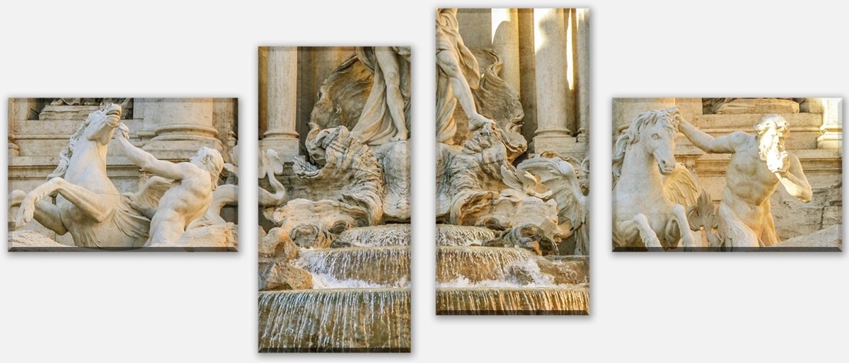 Leinwandbild Mehrteiler Trevi-Brunnen in Rom M0801