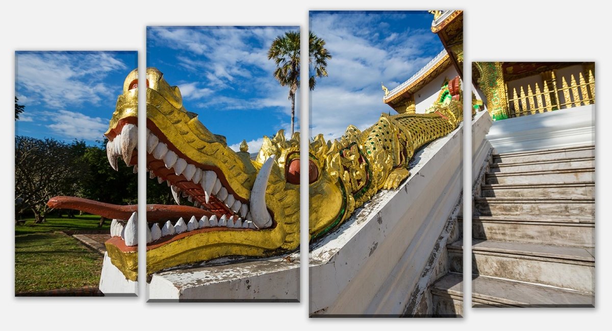 Stretched Canvas Print Temple in Luang Prabang M0802