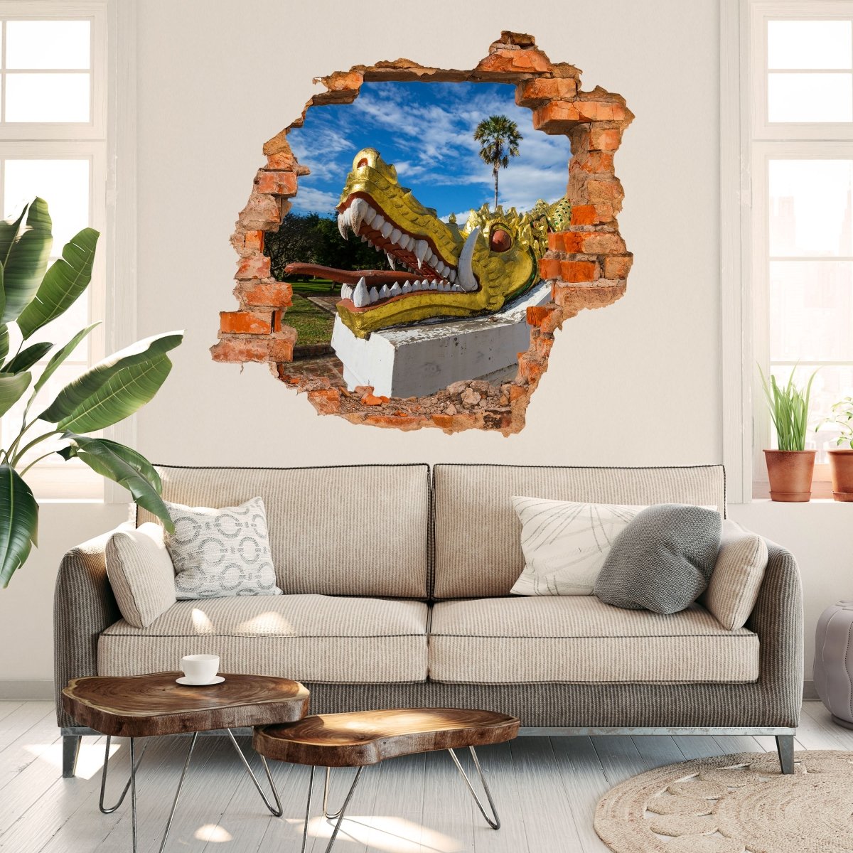 3D wall sticker Temple in Luang Prabang - Wall Decal M0802