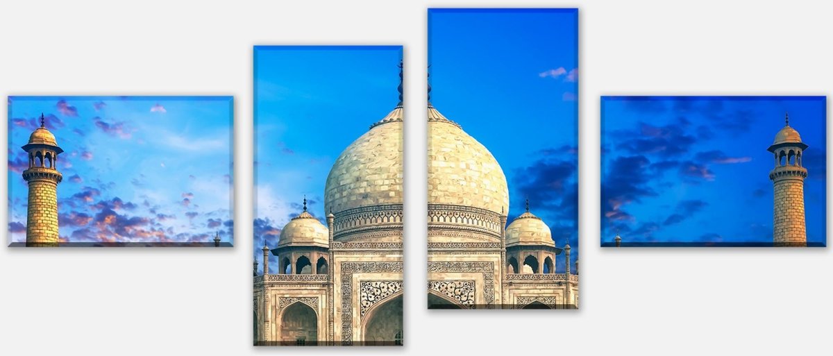 Stretched Canvas Print Taj Mahal India Sunset M0803